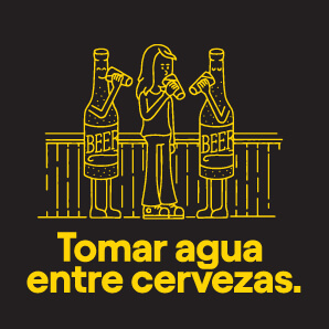 Tomar agua entre cervezas