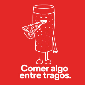 Comer algo entre tragos.